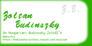 zoltan budinszky business card